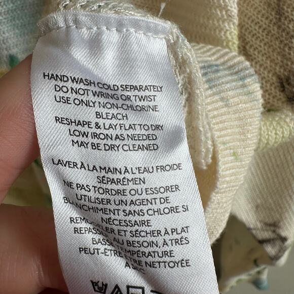 Anthropologie Printed Linen Pullover Sweater S - Picture 8 of 10